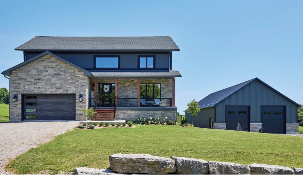 ICF home and addition framing in progress.