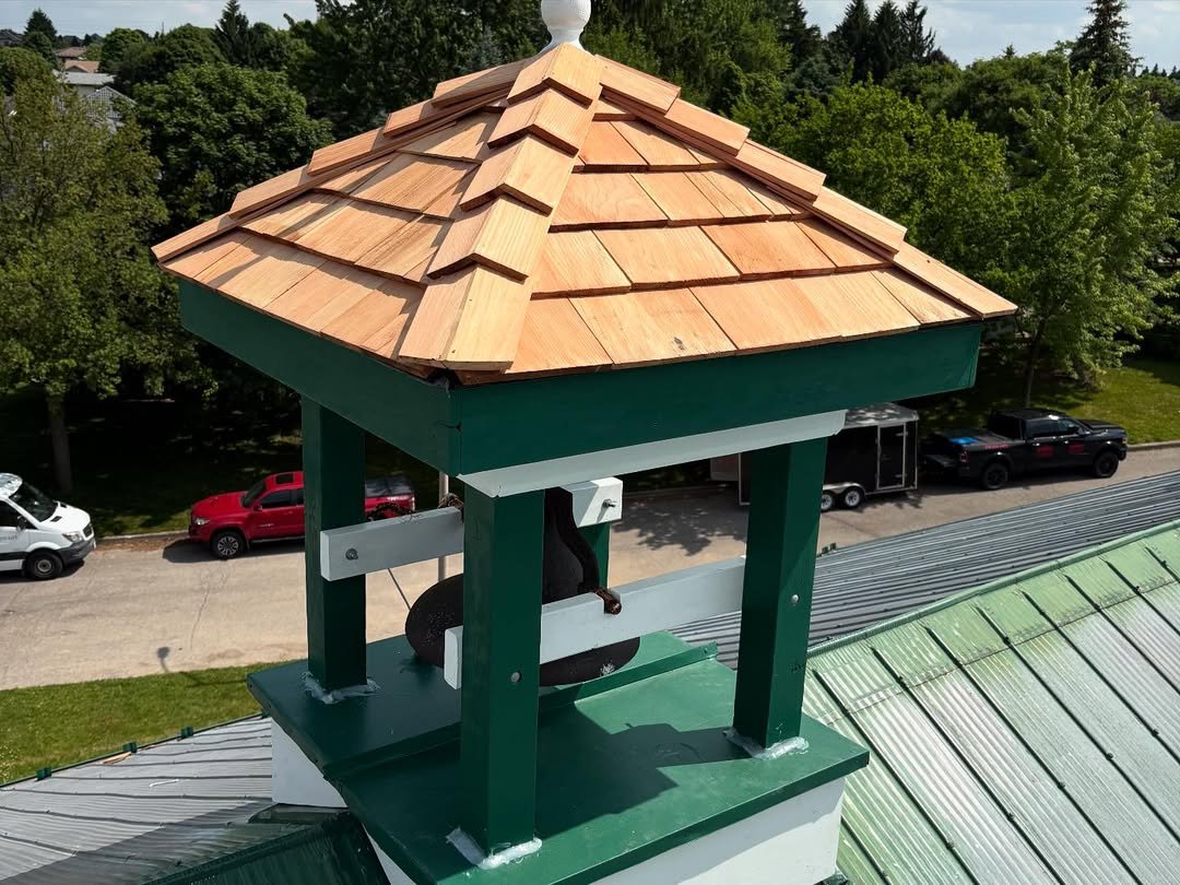 Historical renovation project with restored exterior details.